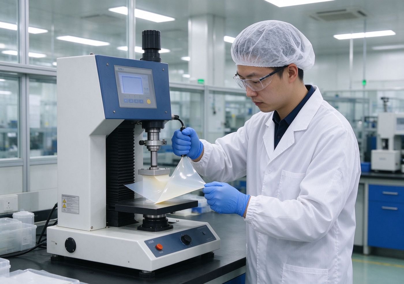 peel tester machine measuring protective film adhesive strength