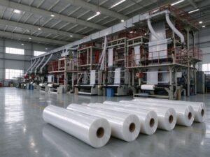 LDPE shrink film blown film extrusion production line with finished rolls