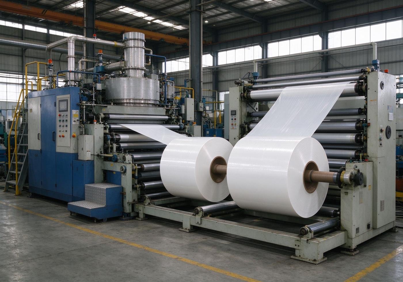 carpet protection film production line with extruder and winding machine